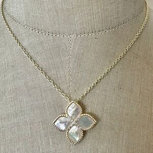 MX Mother-of-Pearl Quatrefoil Pendant Necklace